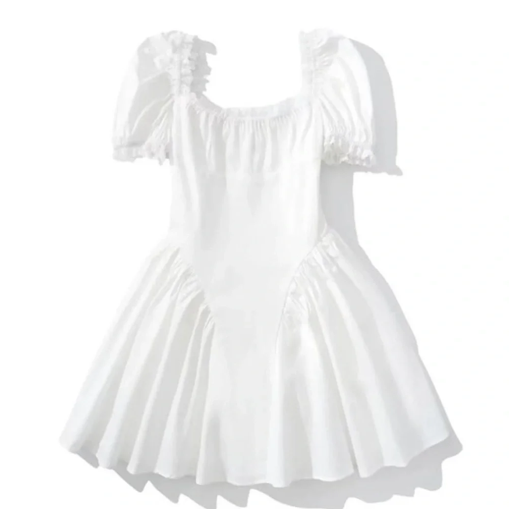 New House Of Cb Lili B Puff Sleeve White Minidress Size XS